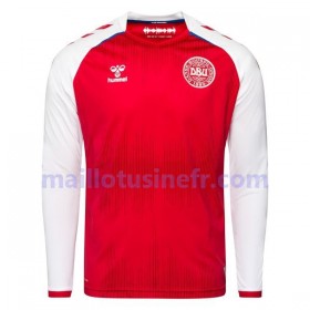 Maillot de Foot Danemark Domicile UEFA EURO 2020 Manches Longues
